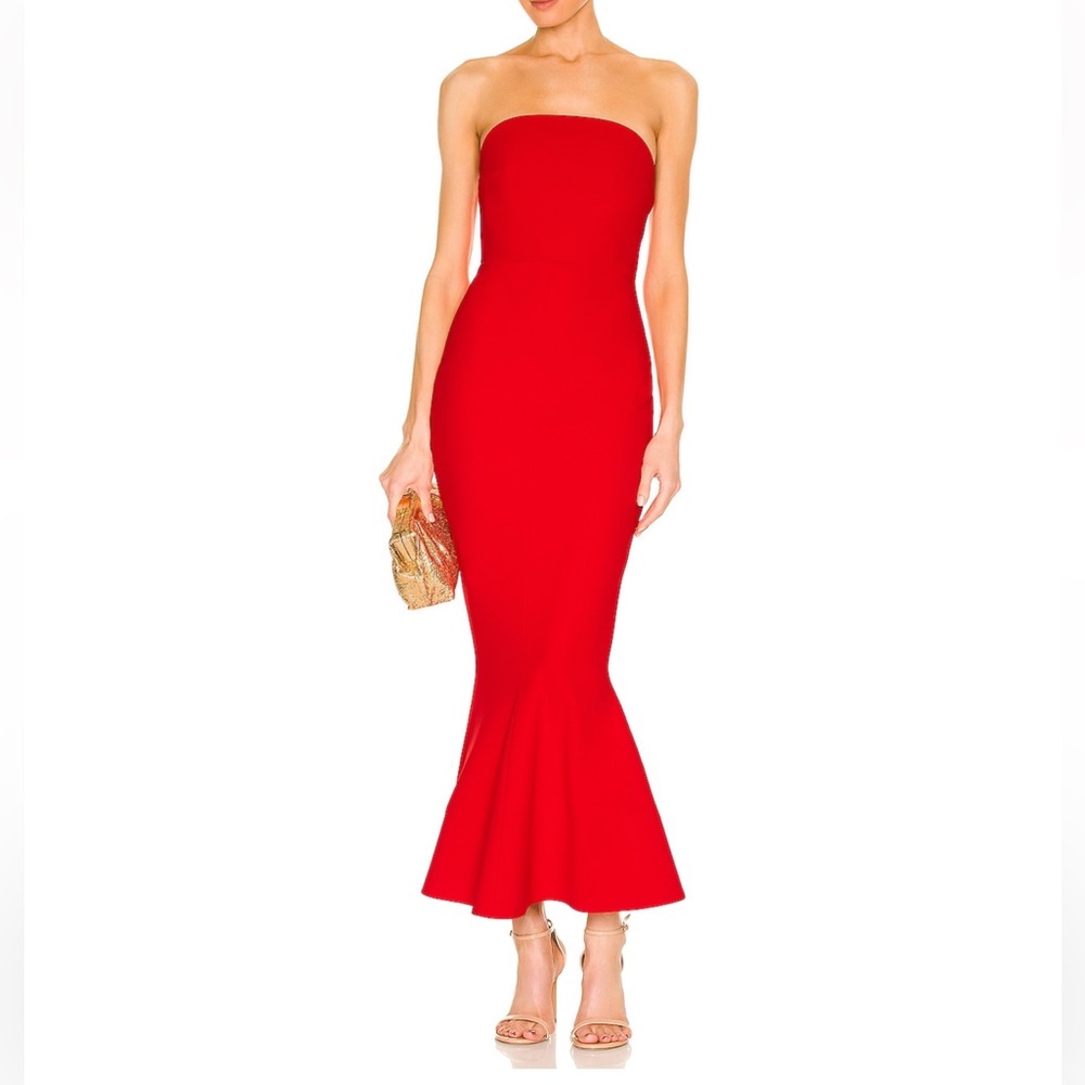 Amara Midi Dress Solace London size 0 Red